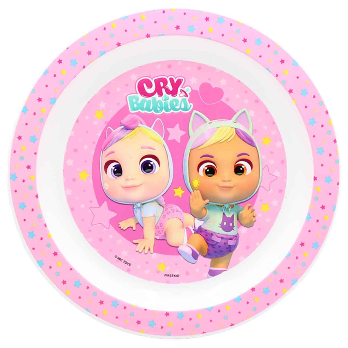 كراي بيبيز طقم إفطار أطفال من 3 قطع آمن للاستخدام في الميكروويف