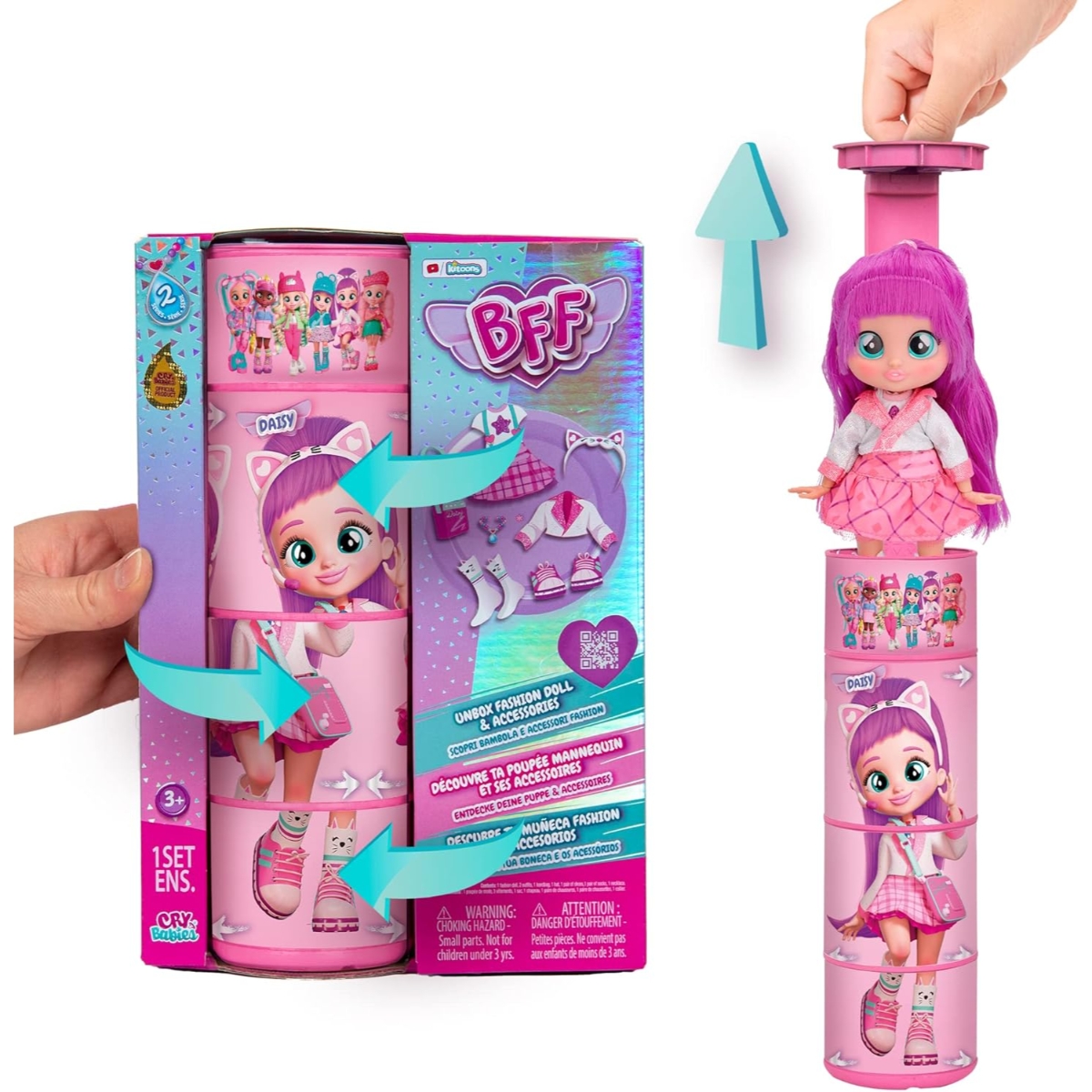 كراي بيبيز دمية أزياء بي إف إف ديزي 8 إنش للبنات، 3-4 سنوات