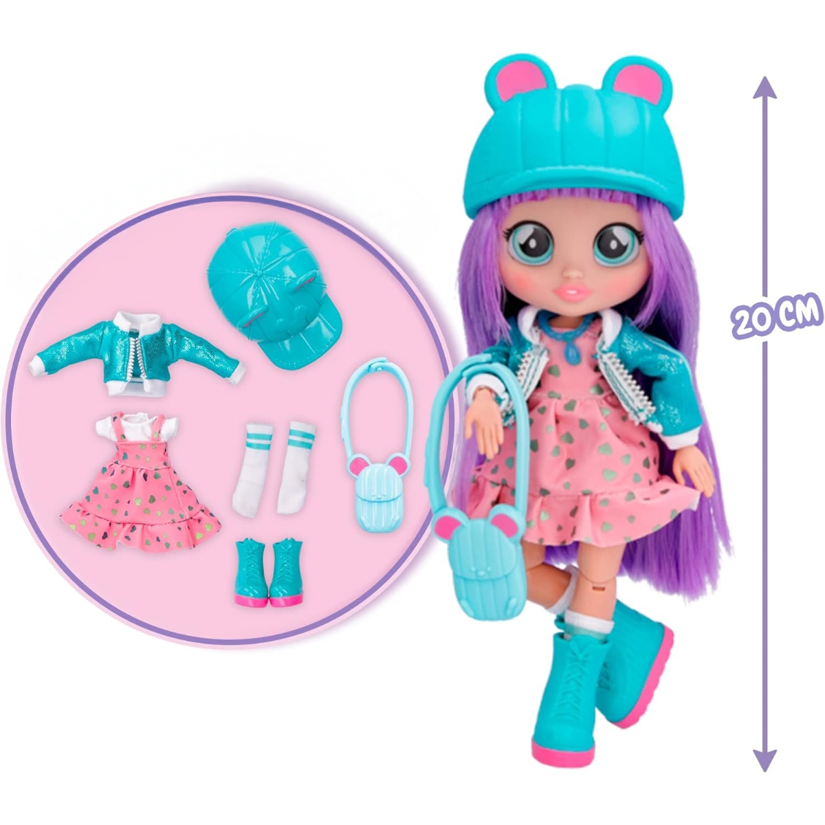 كراي بيبيز دمية أزياء بي إف إف لالا 8 إنش للبنات، 3-4 سنوات