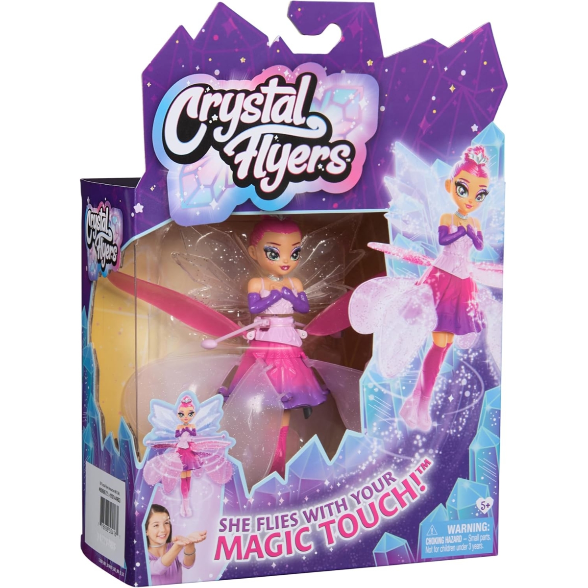 كريستال فلايرز دمية طائرة سحرية بجناحين كريستاليين للبنات، 5-7 سنوات