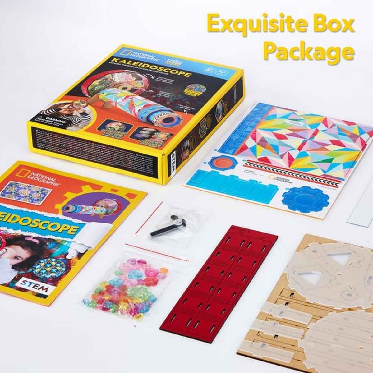 كيوبك فن ناشيونال جيوغرافيك بازل ثلاثي الأبعاد كاليودسكوب مع عجلة للجنسين، 5-7 سنوات