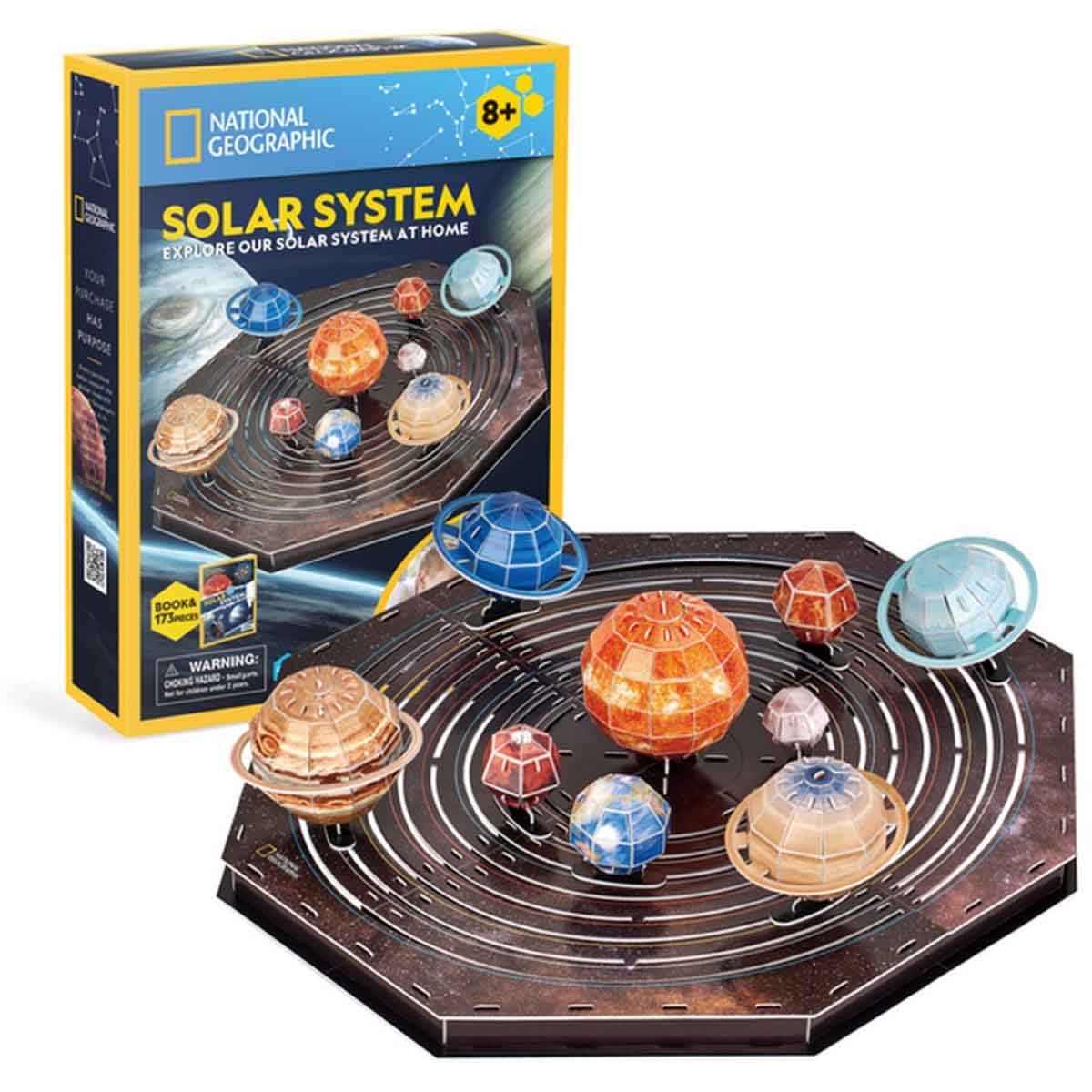 كيوبك فن ناشيونال جيوغرافيك بازل ثلاثي الأبعاد النظام الشمسي للجنسين، 8-10 سنوات