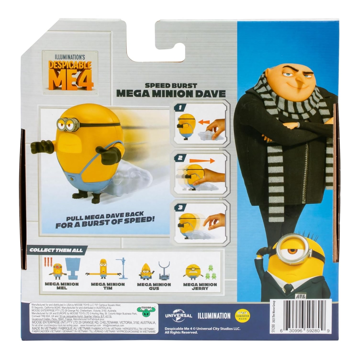 ديسبيكابل مي 4 مجموعة انطلاق سريع ميغا مينيون ديف 4 إنش للجنسين، 5-7 سنوات