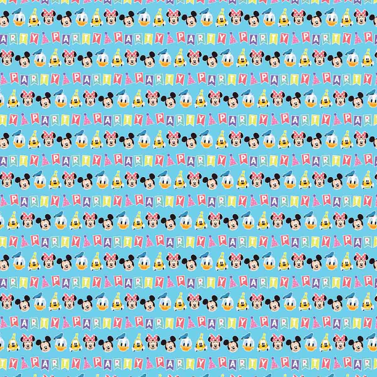 ميكي آند فريندز ديزني ورق تغليف هدايا أزرق