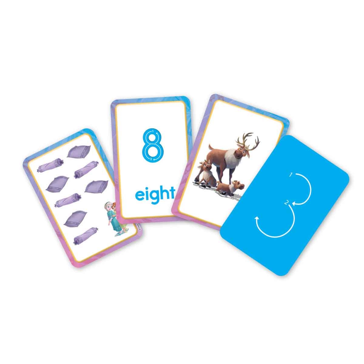 ديزني ليرنينغ بطاقات تعليمية فروزن 1: تعلم العد (28 بطاقة) للأطفال من عمر 5 إلى 7 سنوات