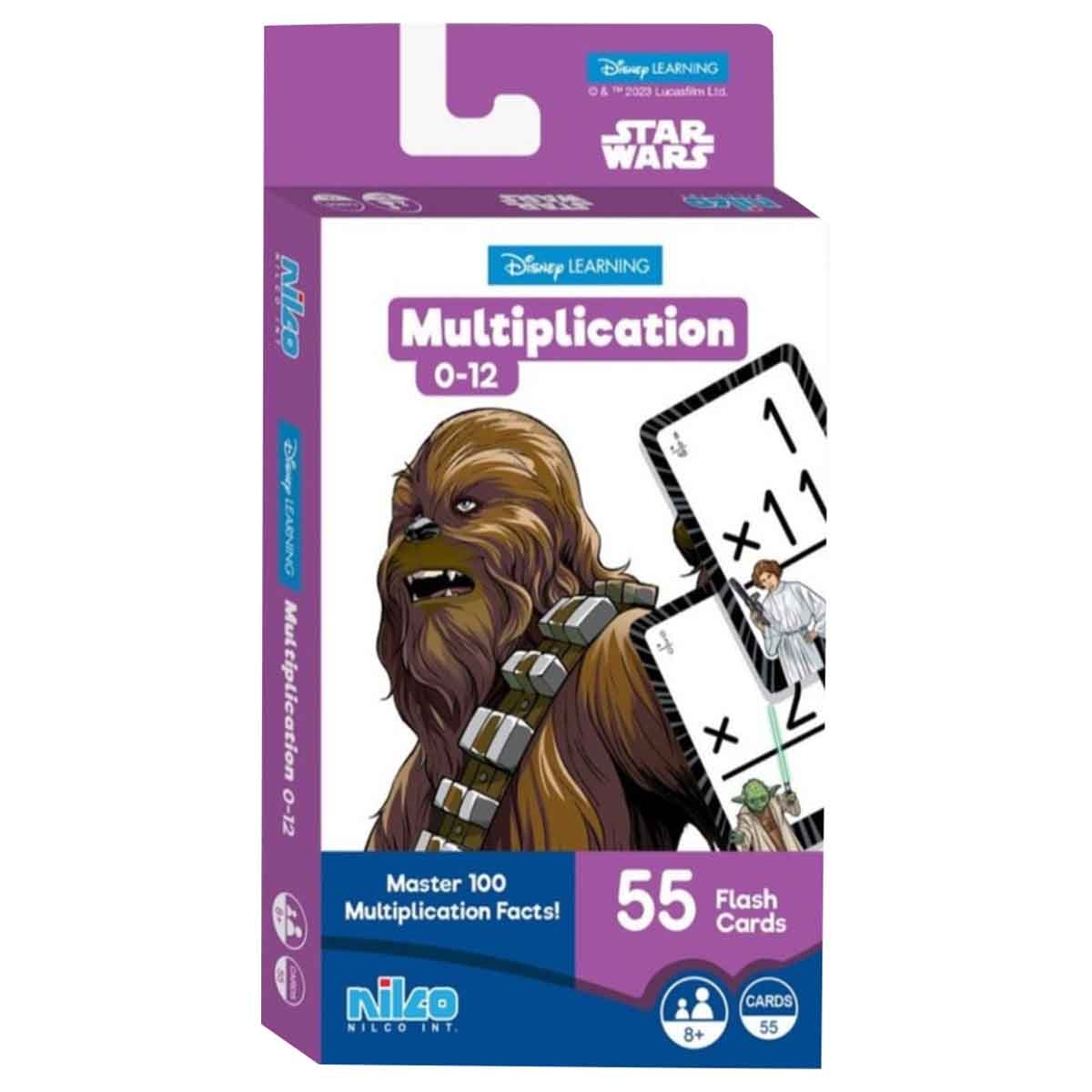 ديزني ليرنينغ بطاقات تعليمية حرب النجوم: جدول الضرب (55 بطاقة) للأطفال من عمر 8 إلى 10 سنوات