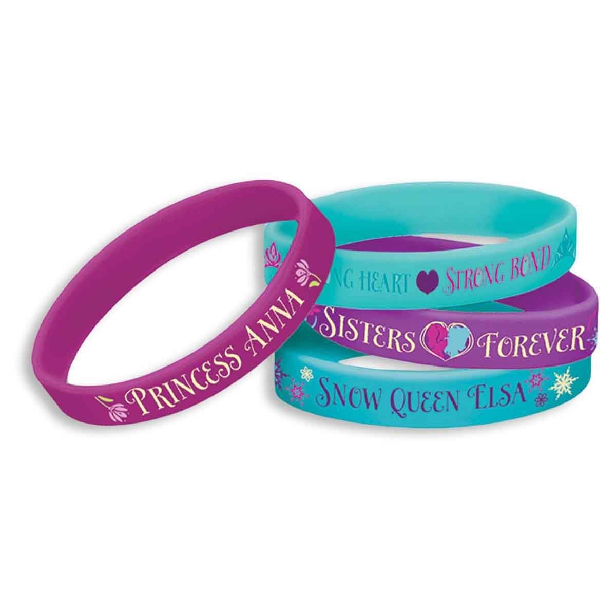 ديزني فروزن مجموعة 4-قطع أساور مطاطية للهدايا