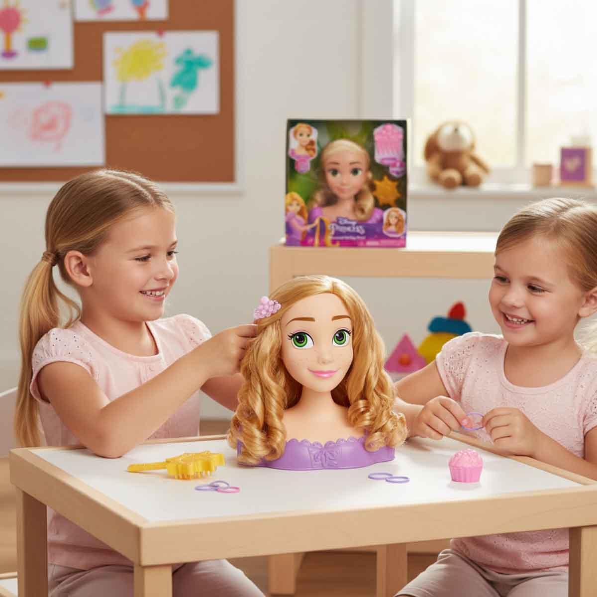 ديزني برنسيس رأس تصفيف رابونزل الصغير للبنات، 3-4 سنوات