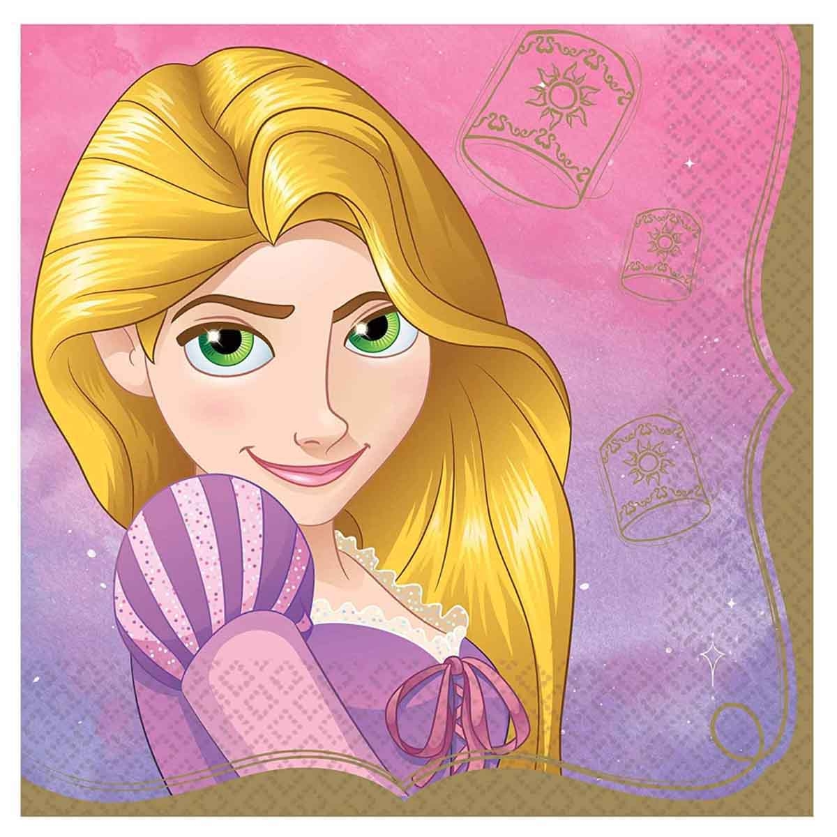 ديزني برنسيس مجموعة 16-قطعة مناديل غداء رابونزل