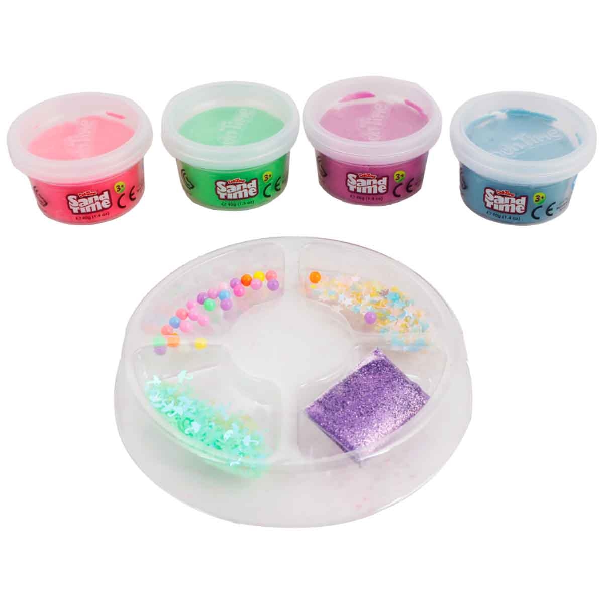 دوه تايم مجموعة رمل قطني 40 جم مع إضافات، للجنسين، للأعمار من 3 إلى 4 سنوات