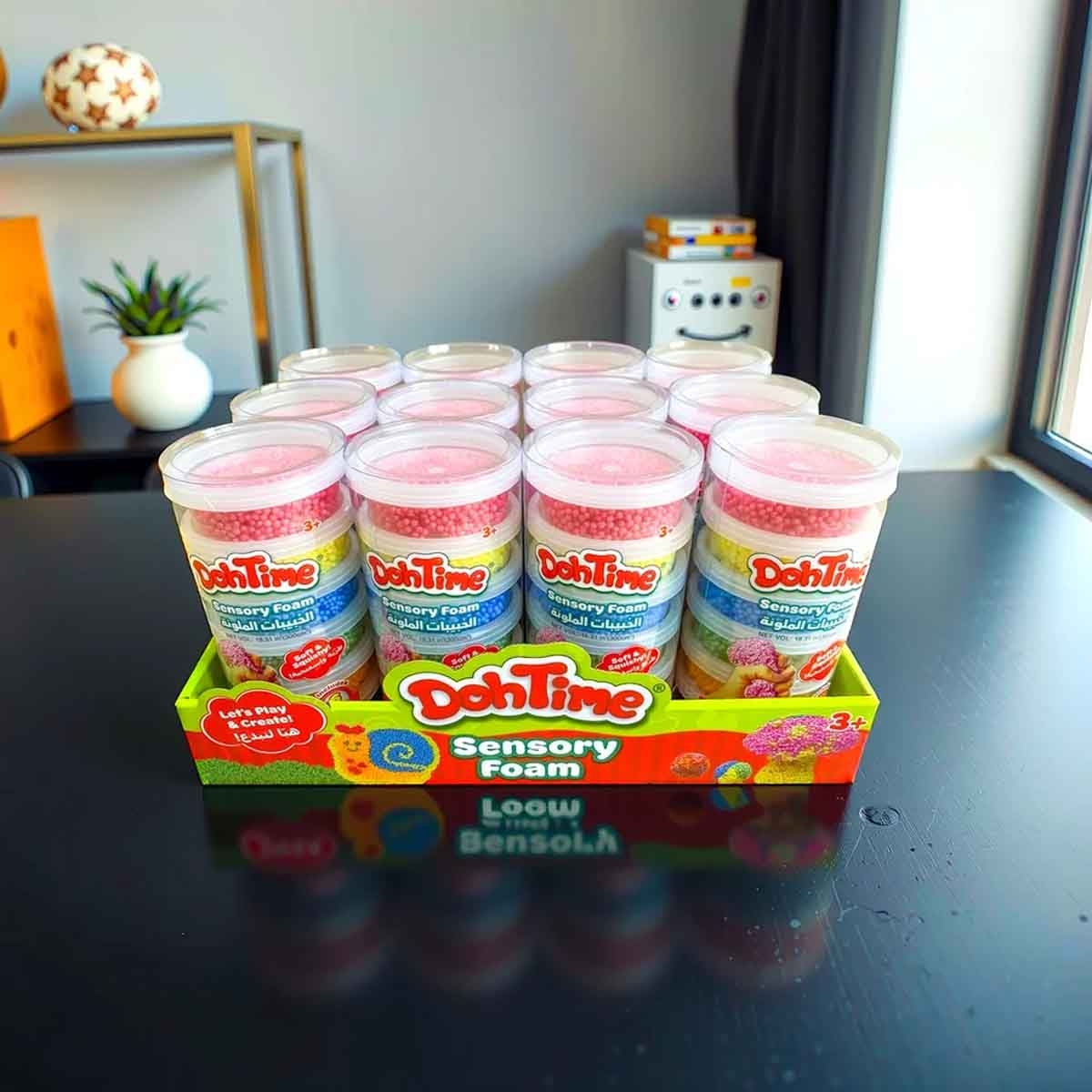 دوه تايم رغوة حسية ناعمة قابلة للعجن بستة ألوان، للجنسين، للأعمار من 3 إلى 4 سنوات