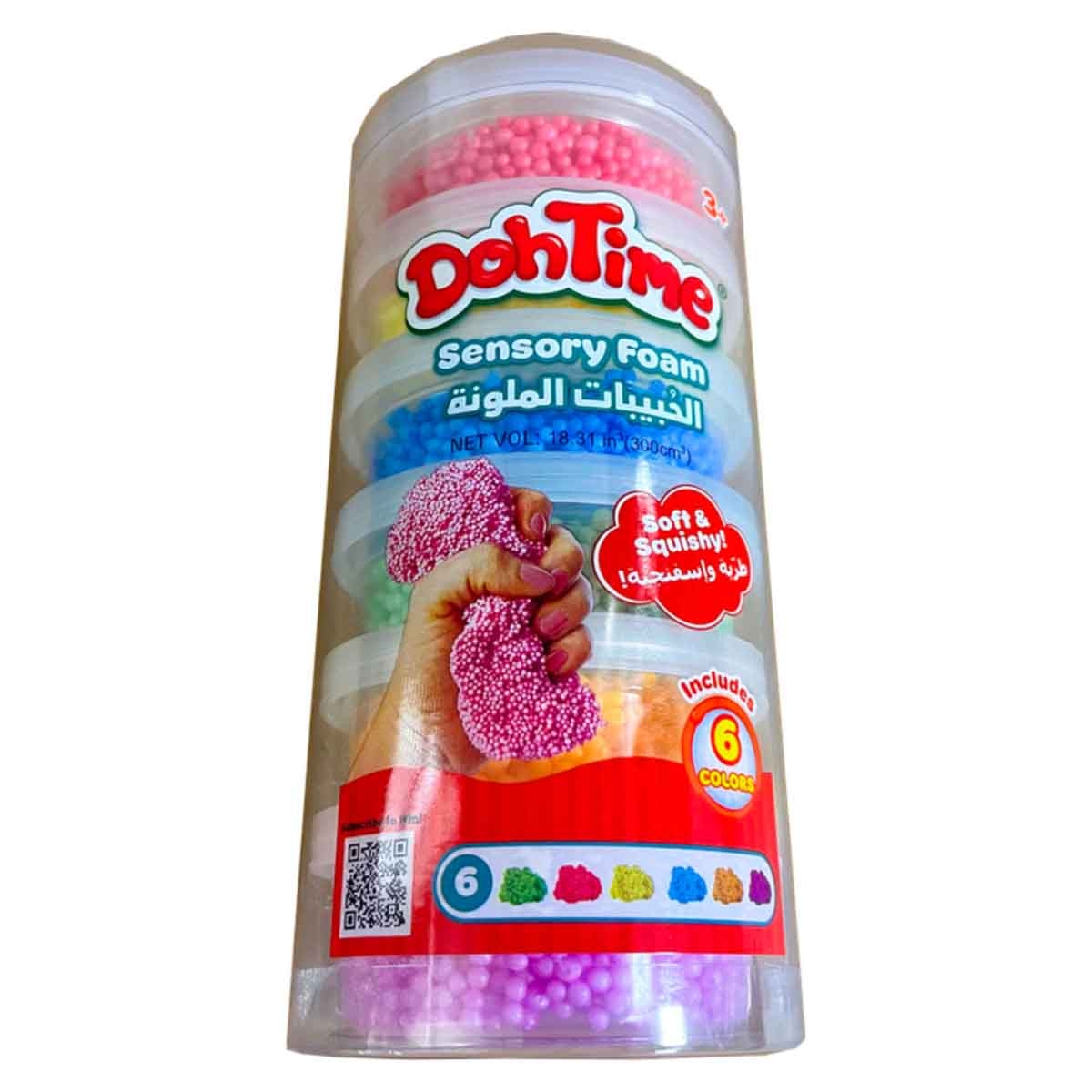 دوه تايم رغوة حسية ناعمة قابلة للعجن بستة ألوان، للجنسين، للأعمار من 3 إلى 4 سنوات