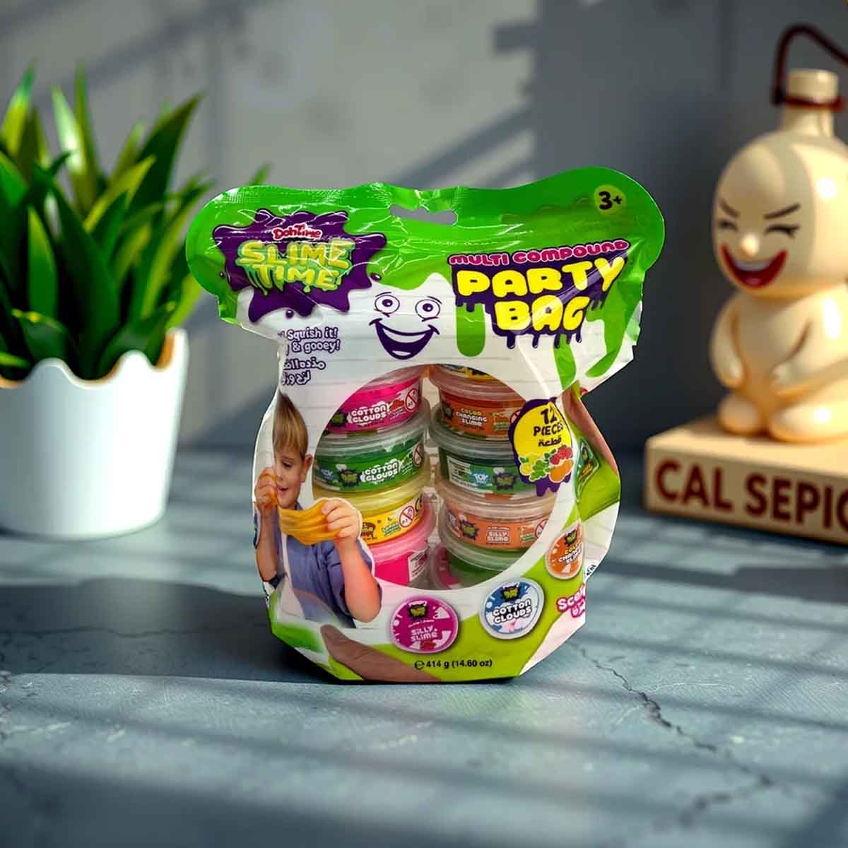 سلايم تايم حقيبة حفلات متعددة الخامات تحتوي على 12 عبوة، للجنسين، للأعمار من 3 إلى 4 سنوات