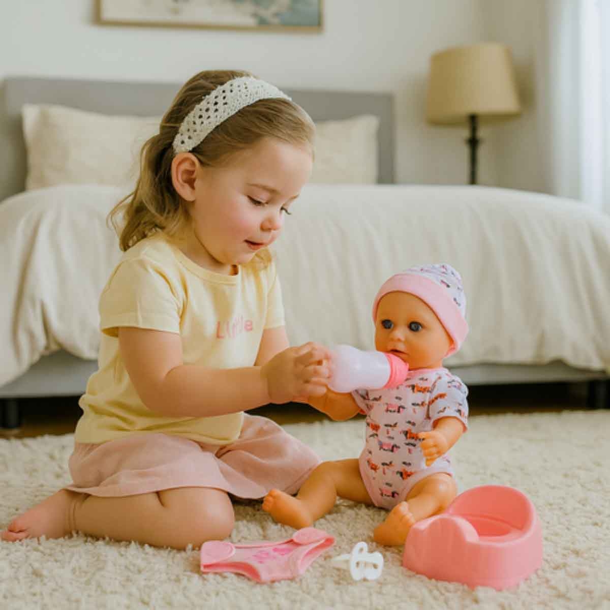 دولز وورلد دمية بيبي بوهُو فاخرة 15 إنش للرضع، 0-2 سنوات