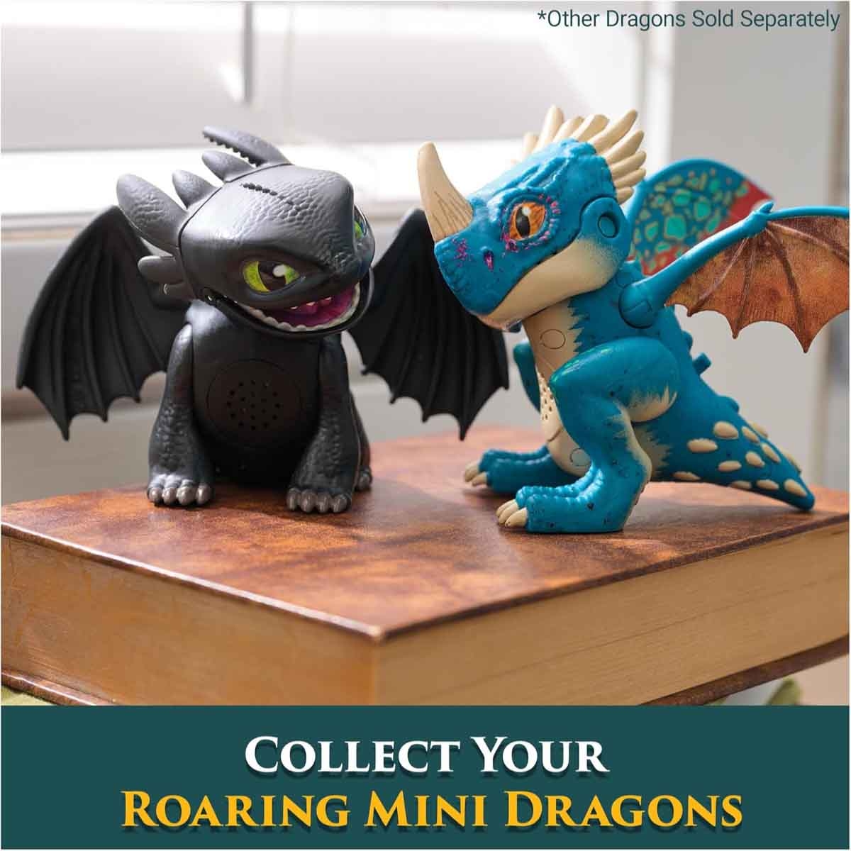 دريم وركس مجسم تنين ستورم أرو صغير تفاعلي مع صوت للأولاد من 5 إلى 7 سنوات