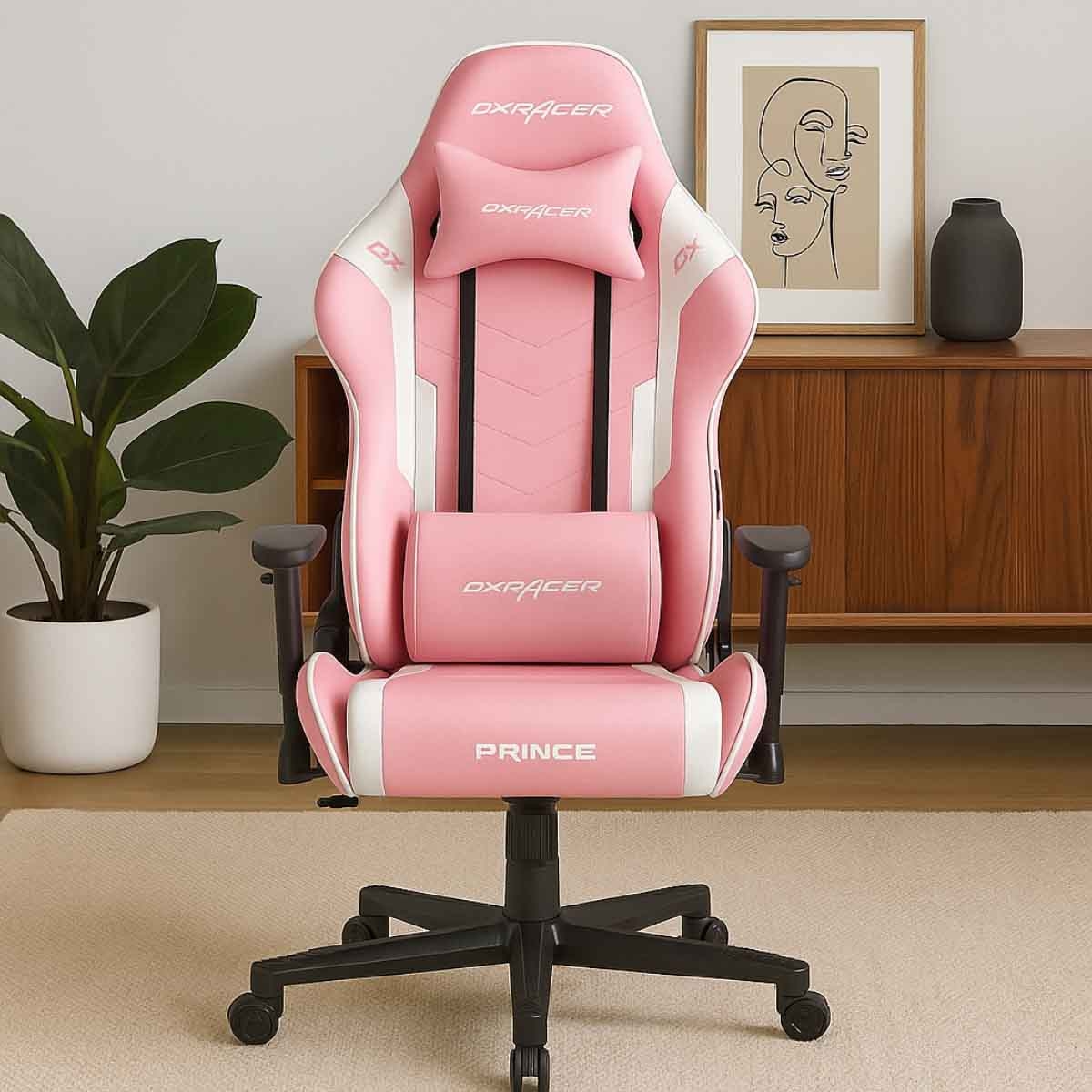 دي إكس ريسر برينس P132 سيريز أسود/أبيض كرسي ألعاب