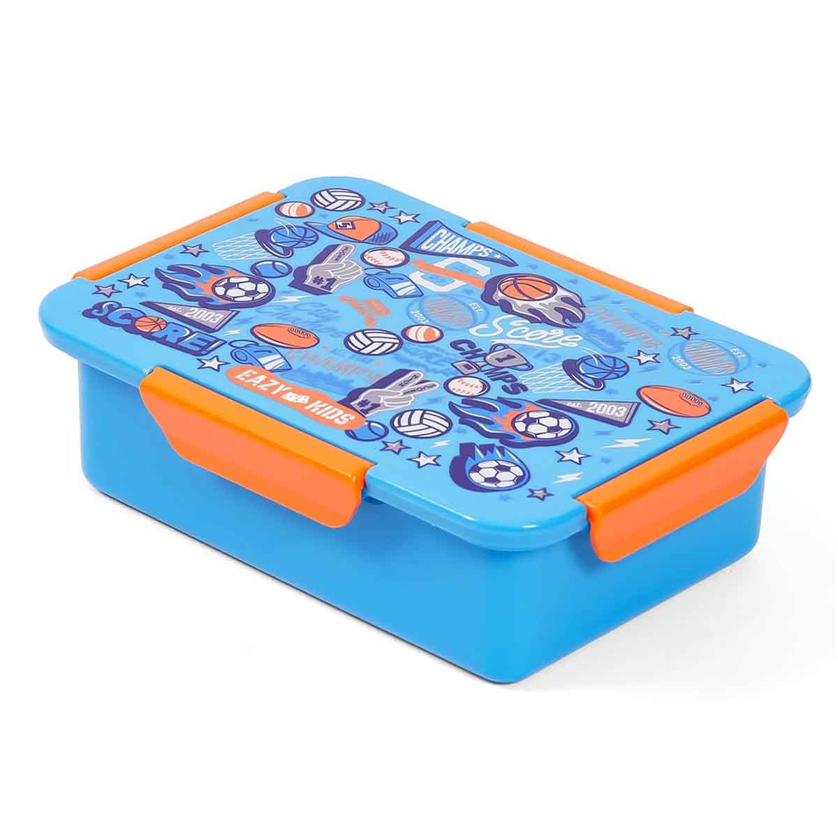 إيزي كيدز صندوق غداء بنتو قابل للتقسيم 1/2/3/4 أقسام بسعة 850 مل بتصميم كرة القدم
