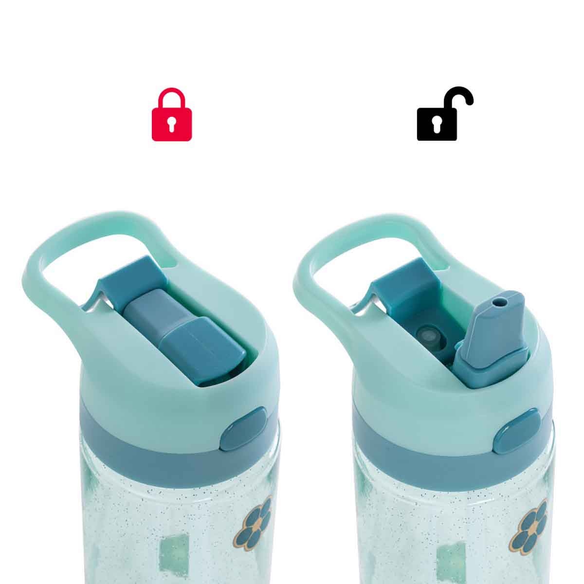 إيزي كيدز صندوق غداء بنتو غليتر قابل للتقسيم 6 و4 أقسام مع زجاجة ماء