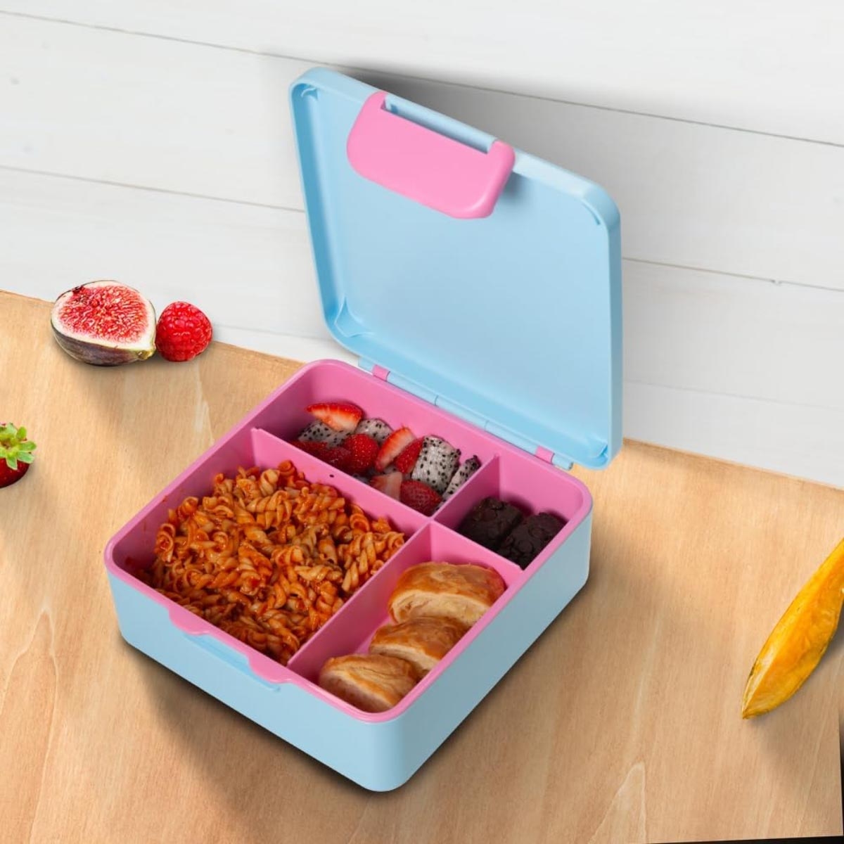 إيزي كيدز علبة غداء بنتو جامبو إيركرافت - مع قارورة ماء ستيل 360 مل وشنطة غداء معزولة ومجموعة ملعقة وشوكة