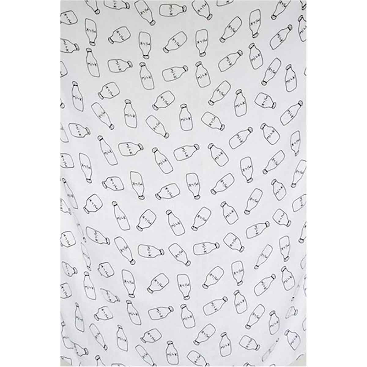 إيزي كيدز مجموعة لفافة وصدّامة من القطن العضوي XL برسمة زجاجة الحليب