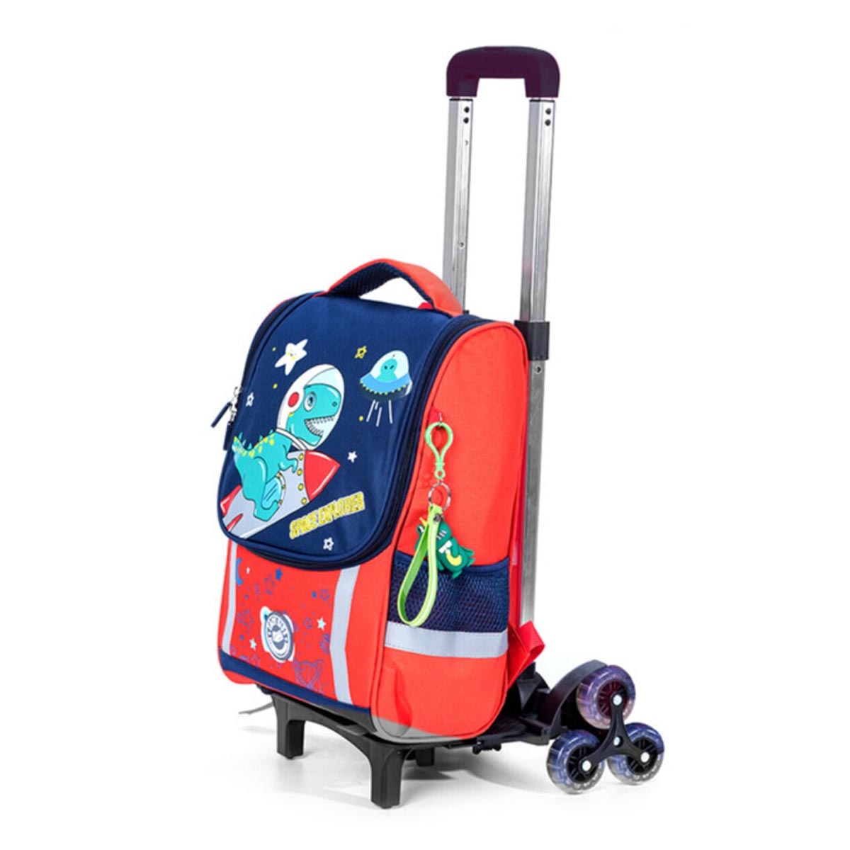 إيزي كيدز حقيبة مدرسية دينو في الفضاء مع عربة