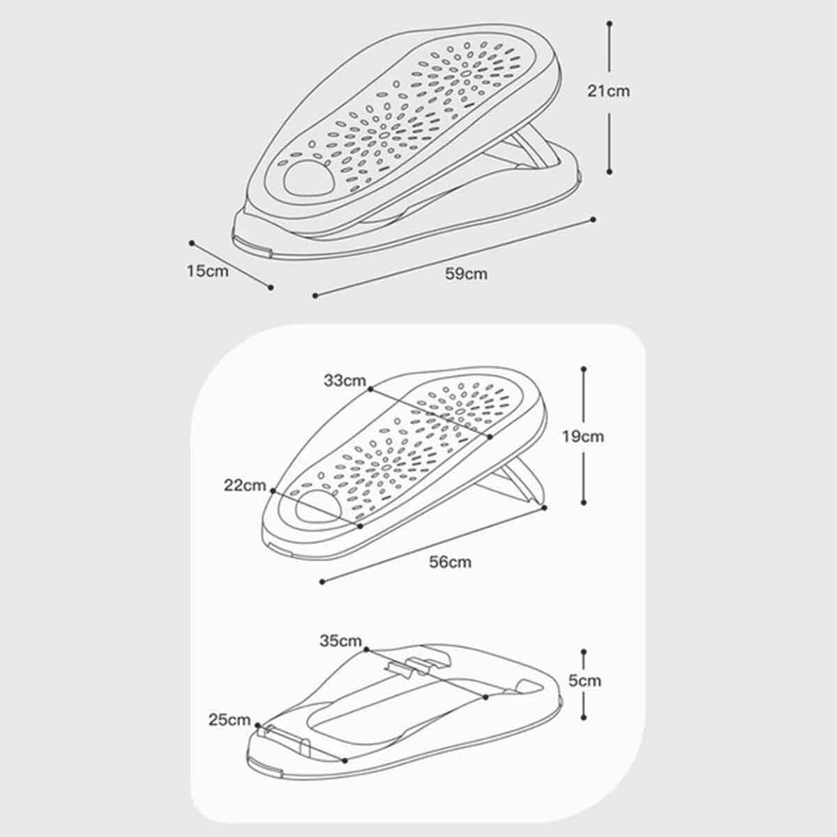إيزي كيدز مقعد استحمام للأطفال 3 مراحل باللون الأزرق