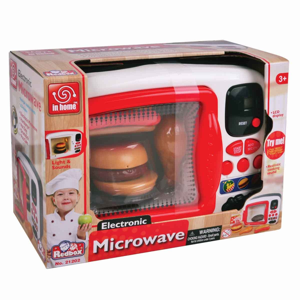 ريد بوكس مجموعة مطبخ مع ميكروويف، للجنسين، من عمر 3 إلى 4 سنوات