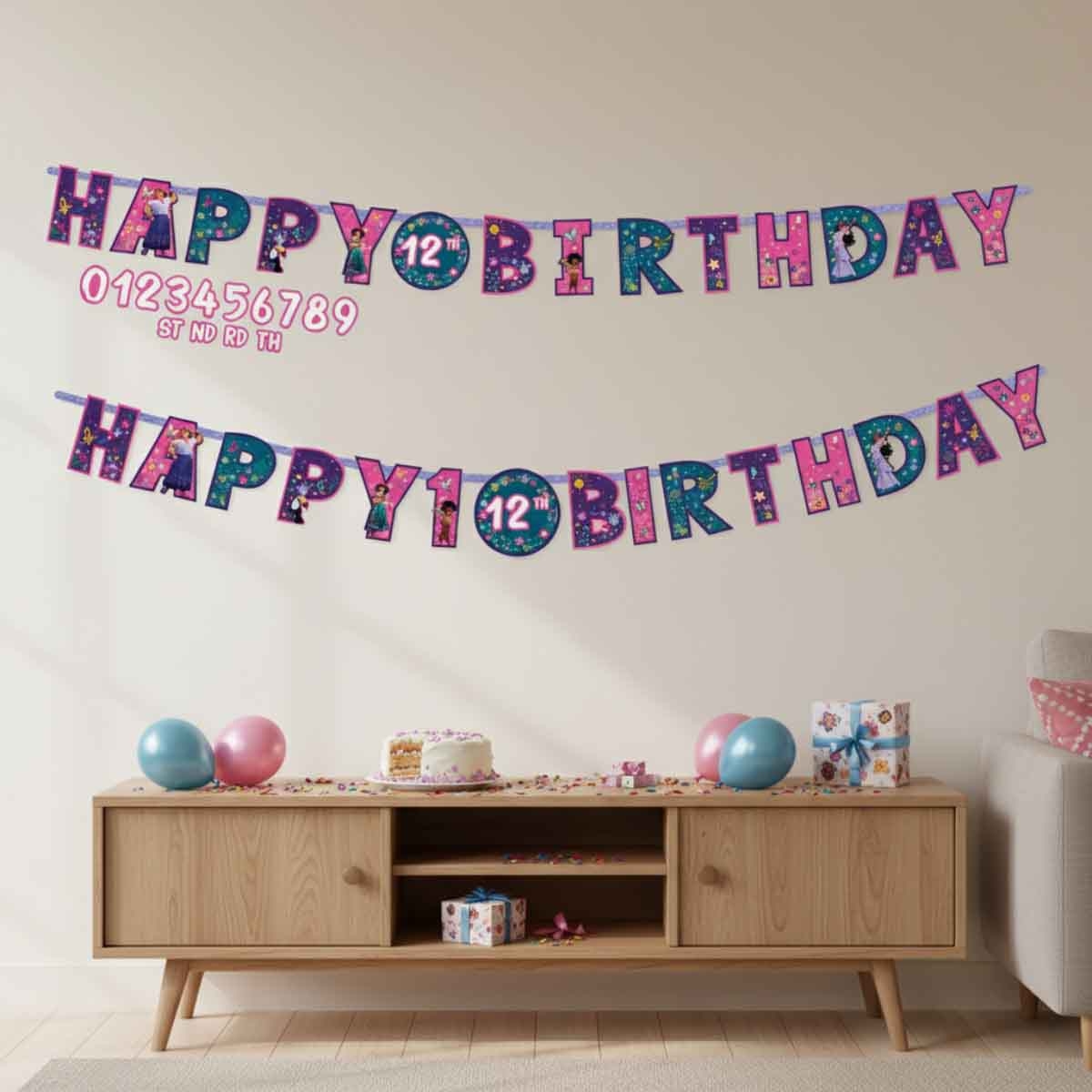 ديزني إنكانتو لافتة أحرف ضخمة إضافة العمر