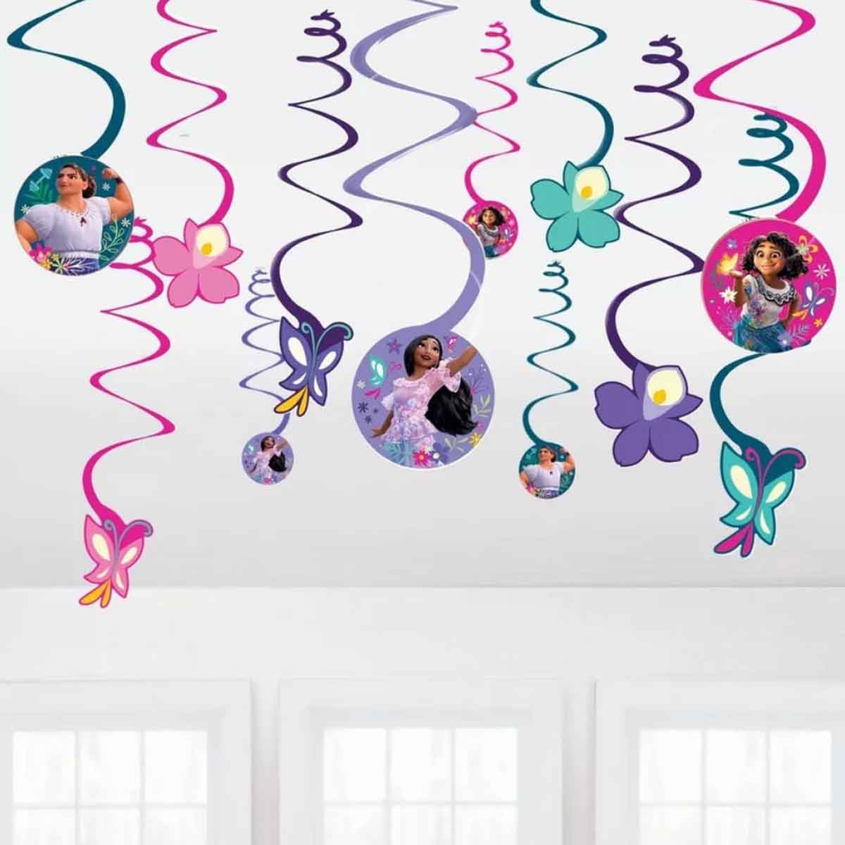 ديزني إنكانتو مجموعة زينة حلزونية 5 انش مع قصاصات