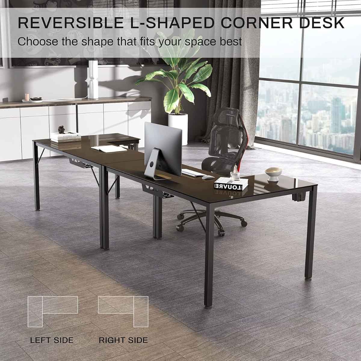 يوريكا مكتب ألعاب RGB شكل حرف L