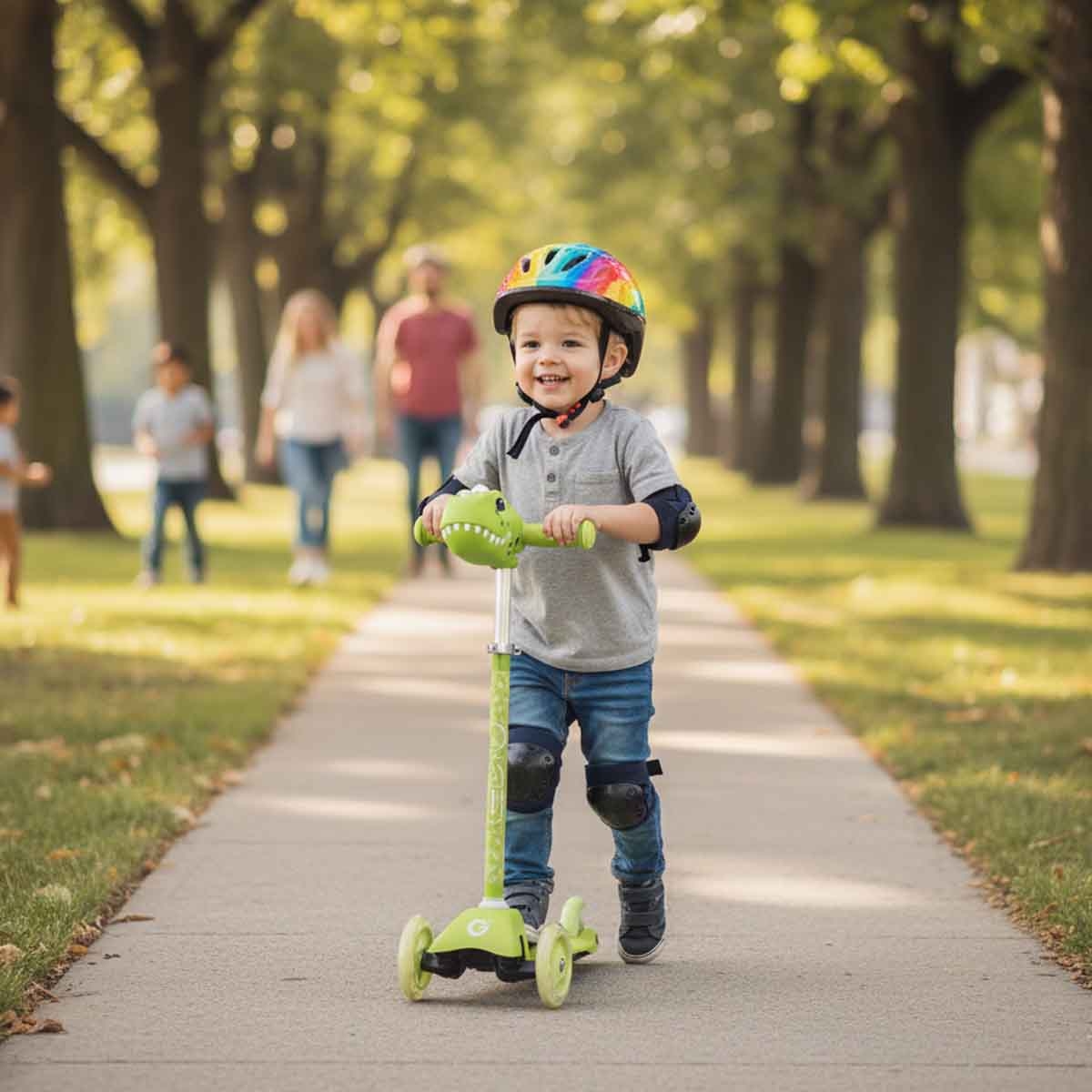 إيفو سكوتر ركوب ميني كروزر مضيء دينو للأولاد، 3-4 سنوات