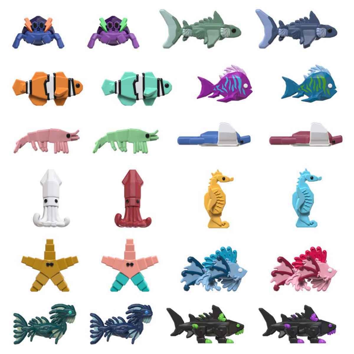 فيش مجسم صغير قابل للجمع منوع للجنسين، 5-7 سنوات