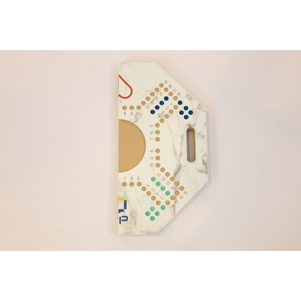 فور أند بلس مجموعة لعبة جاكارو لوحية قابلة للطي بنقشة رخامية، للجنسين، 4 لاعبين