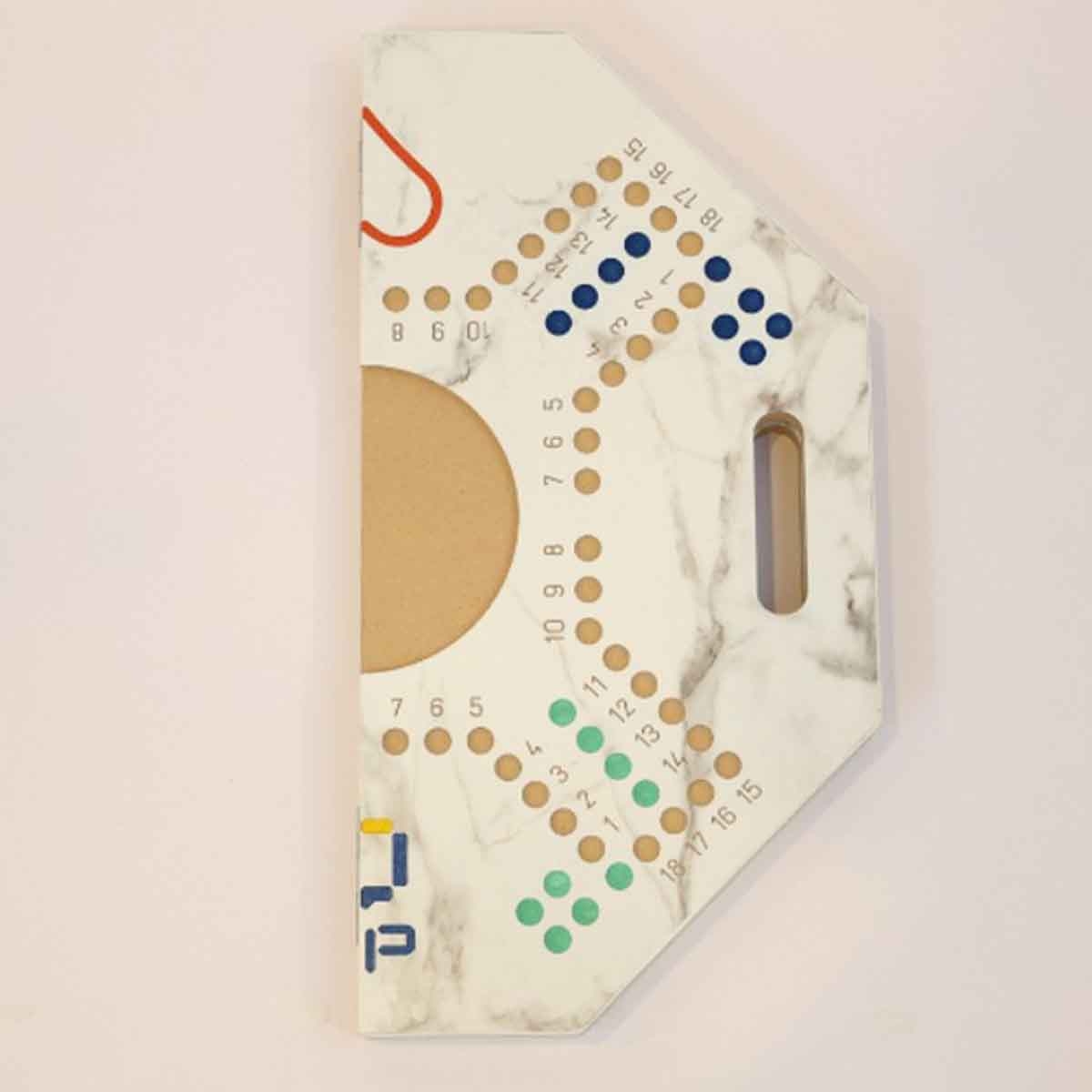 فور أند بلس مجموعة لعبة جاكارو لوحية قابلة للطي بنقشة رخامية، للجنسين، 4 لاعبين