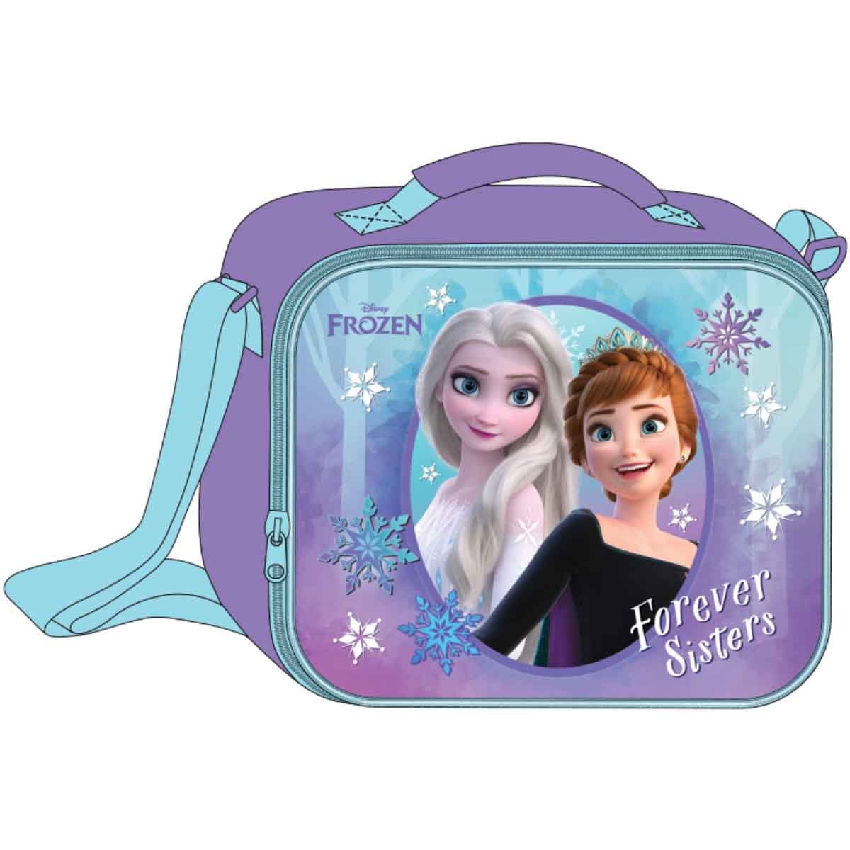 فروزن مجموعة حقيبة ترولي 5 في 1 مقاس 16 انش مع صندوق غداء وزجاجة ومقلمة وحقيبة غداء