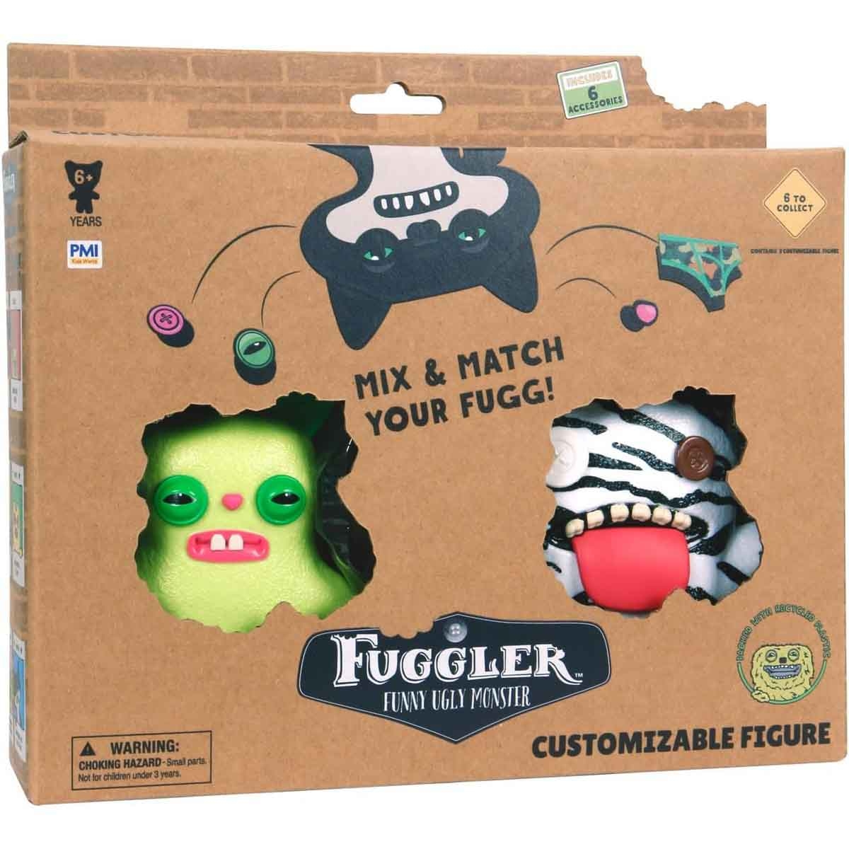 فاجلر شخصيات وحوش قابلة للتخصيص منوعة للجنسين، عمر 5-7 سنوات، عبوة من 2