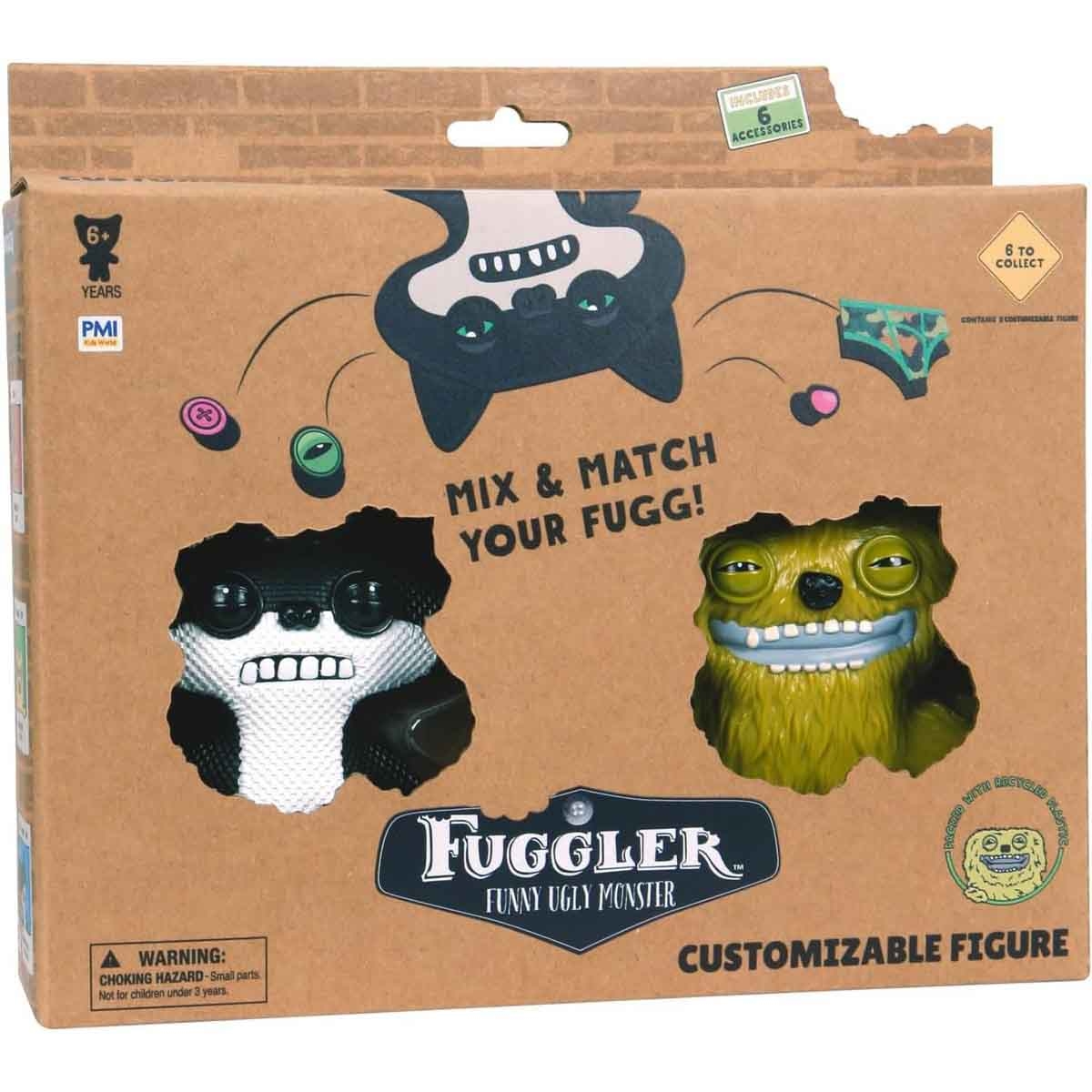 فاجلر شخصيات وحوش قابلة للتخصيص منوعة للجنسين، عمر 5-7 سنوات، عبوة من 2