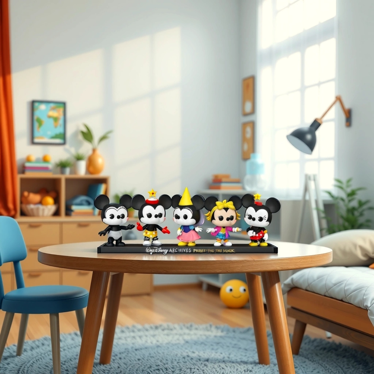 فانكو بوب! 4 إنش والت ديزني آركايفز ميني ماوس مجسم برأس هزاز (إصدار حصري) للجنسين، 3-4 سنوات، مجموعة من 5