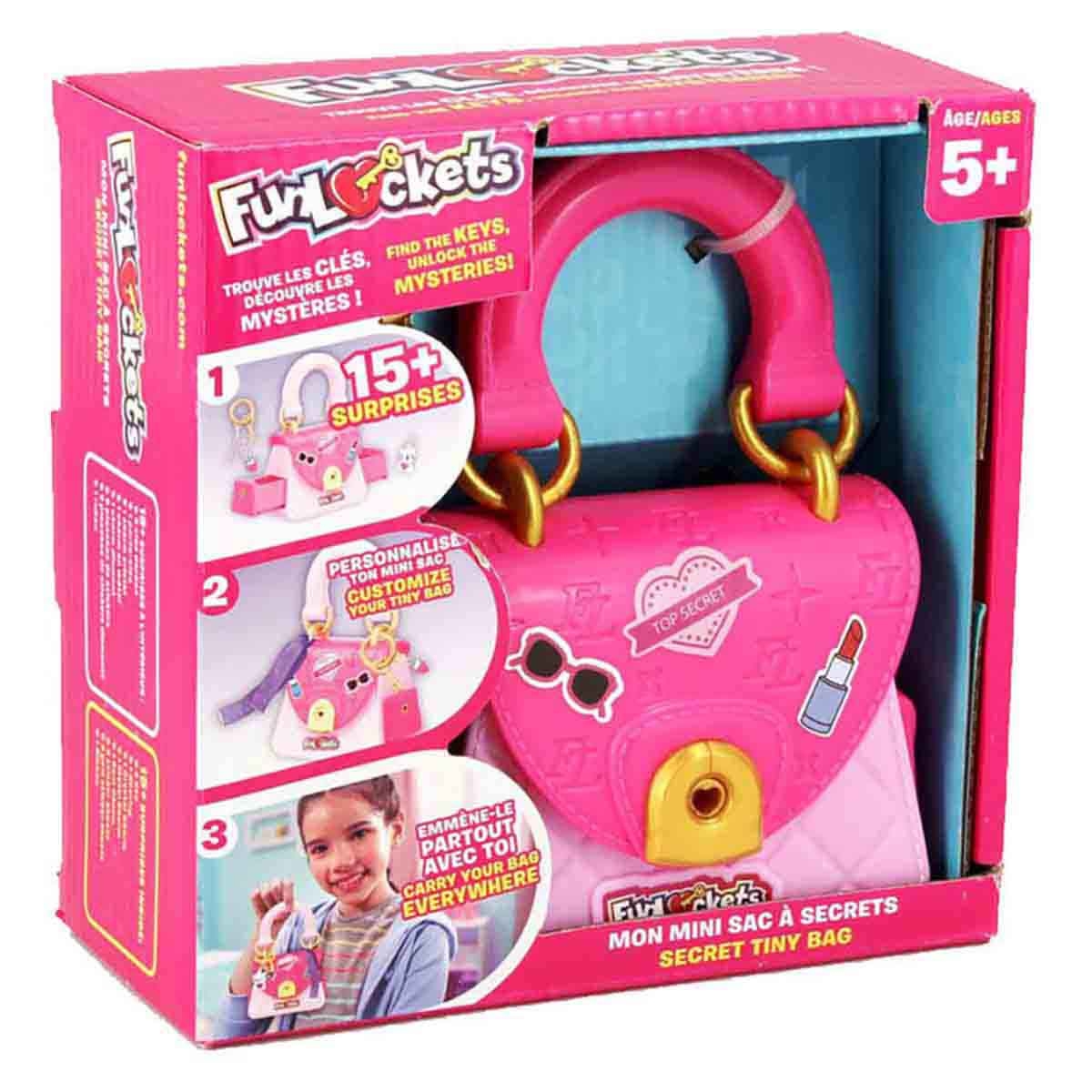 فن لوكيتس حقيبة سرية صغيرة مع مجموعة مكياج للفتيات عمر 5-7 سنوات