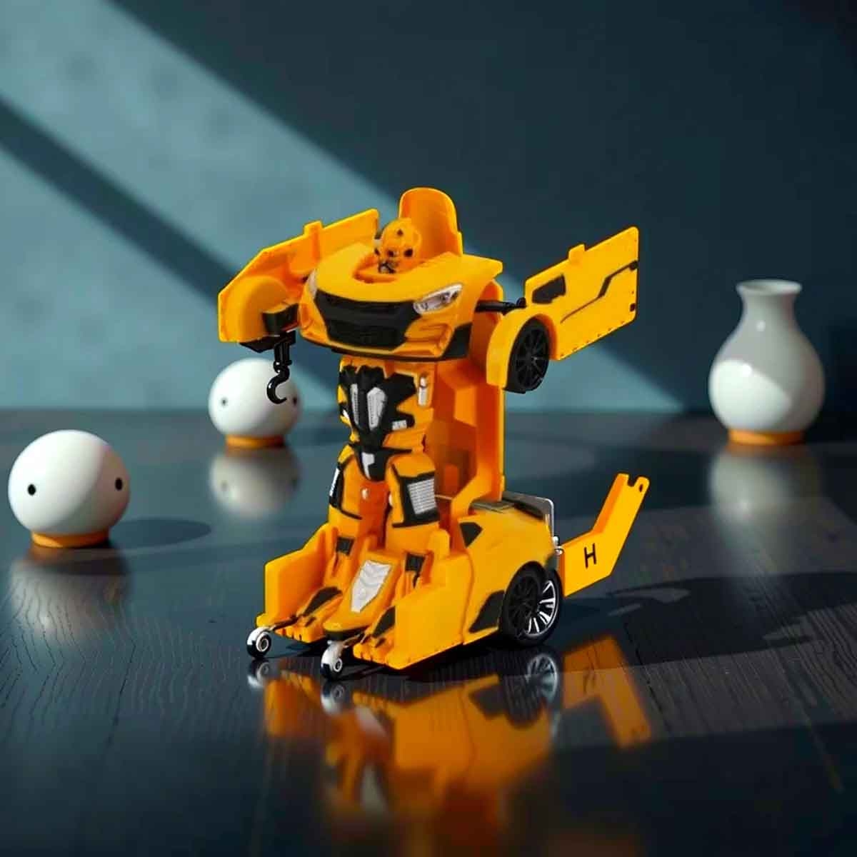 فاني بوكس سيارة ترانسفورمر 1:12 بتحكم 2.4G للأولاد والبنات عمر 3-4 سنوات