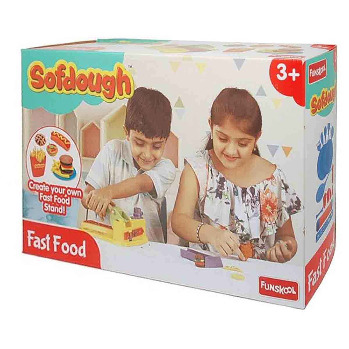 فن سكول مجموعة عجين الوجبات السريعة للأولاد والبنات عمر 3-4 سنوات