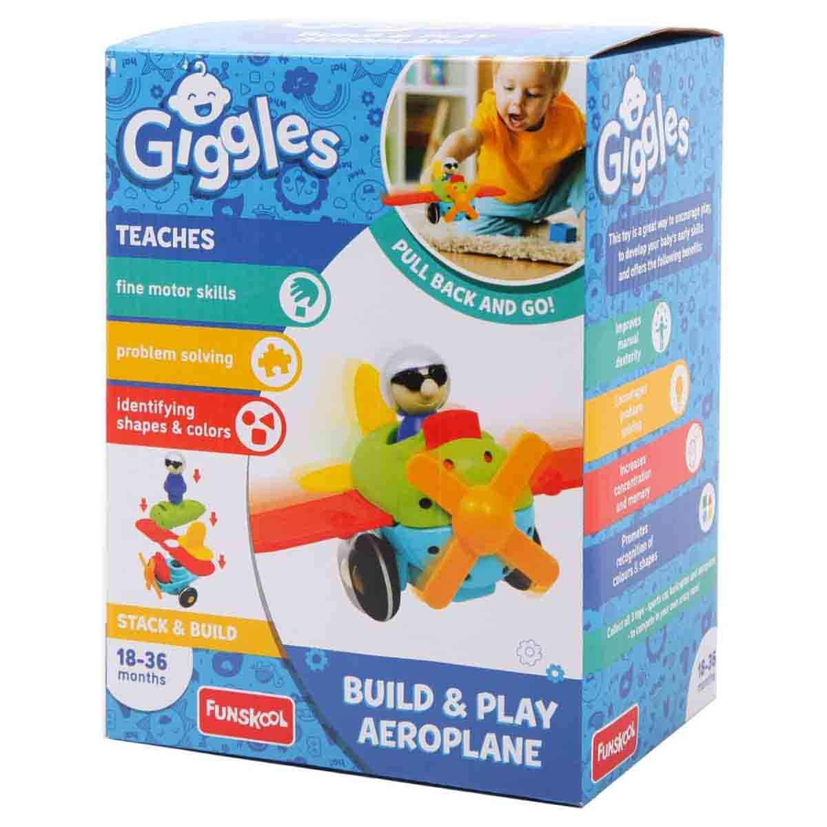 فن سكول جيجلز لعبة بناء وتركيب طائرة للرضع عمر 0-2 سنوات