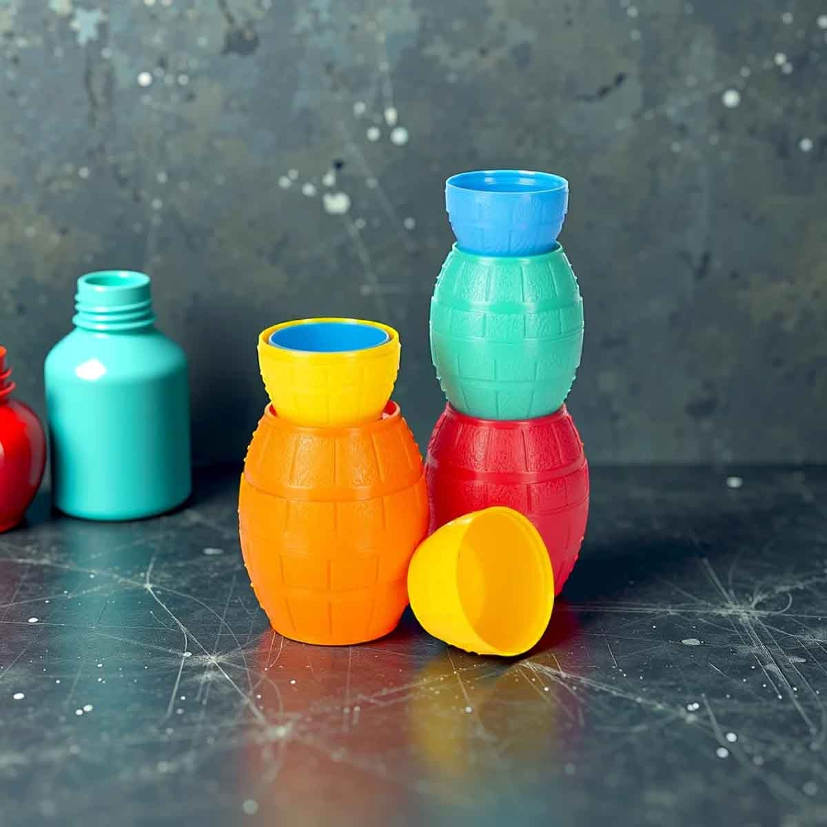 فن سكول جيجلز لعبة تكديس البراميل للرضع عمر 0-2 سنوات