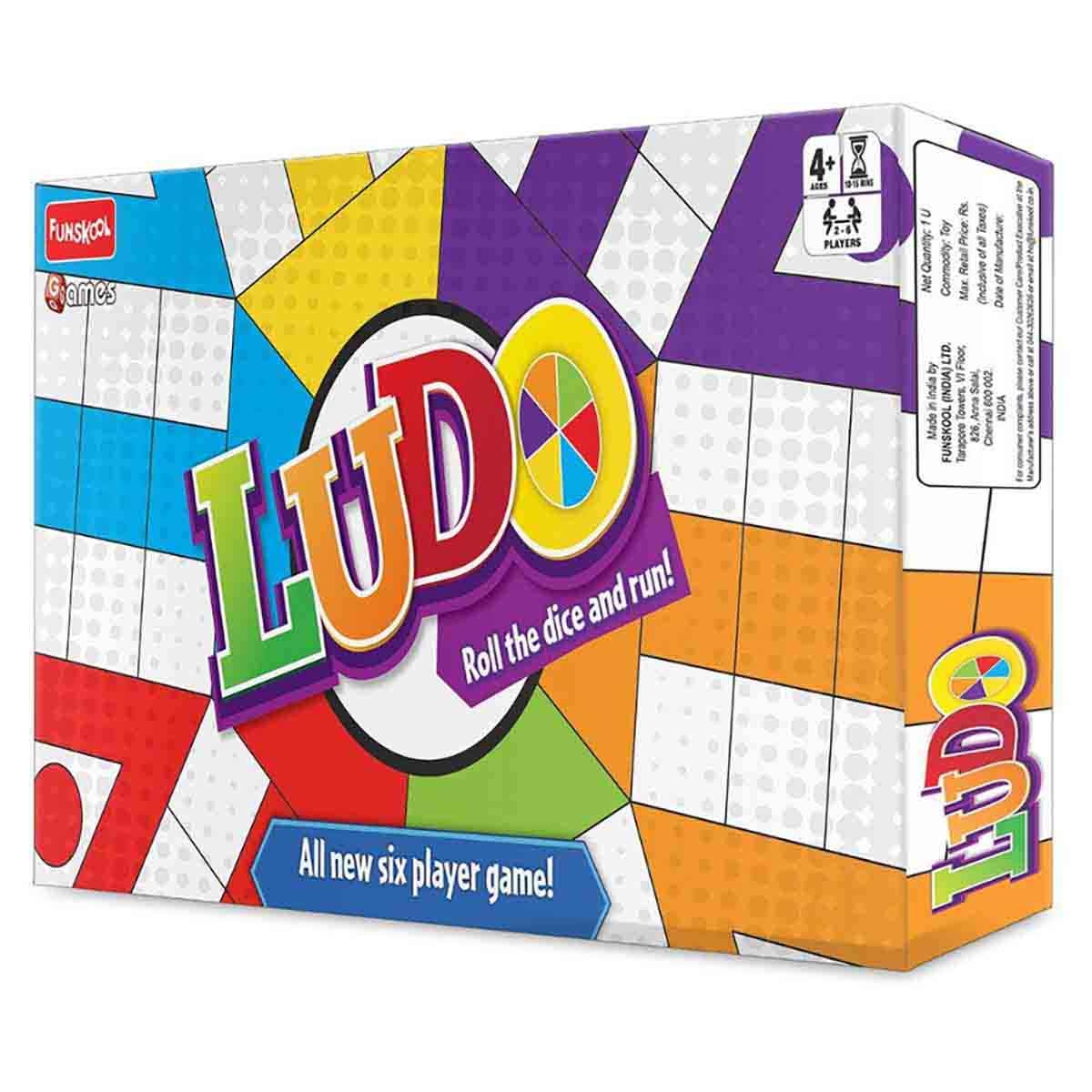 فن سكول لعبة لودو اللوحية للأولاد والبنات عمر 5-7 سنوات