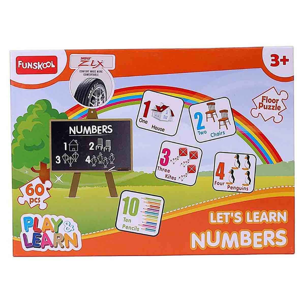 فن سكول لغز الأرقام التعليمية للأولاد والبنات عمر 3-4 سنوات