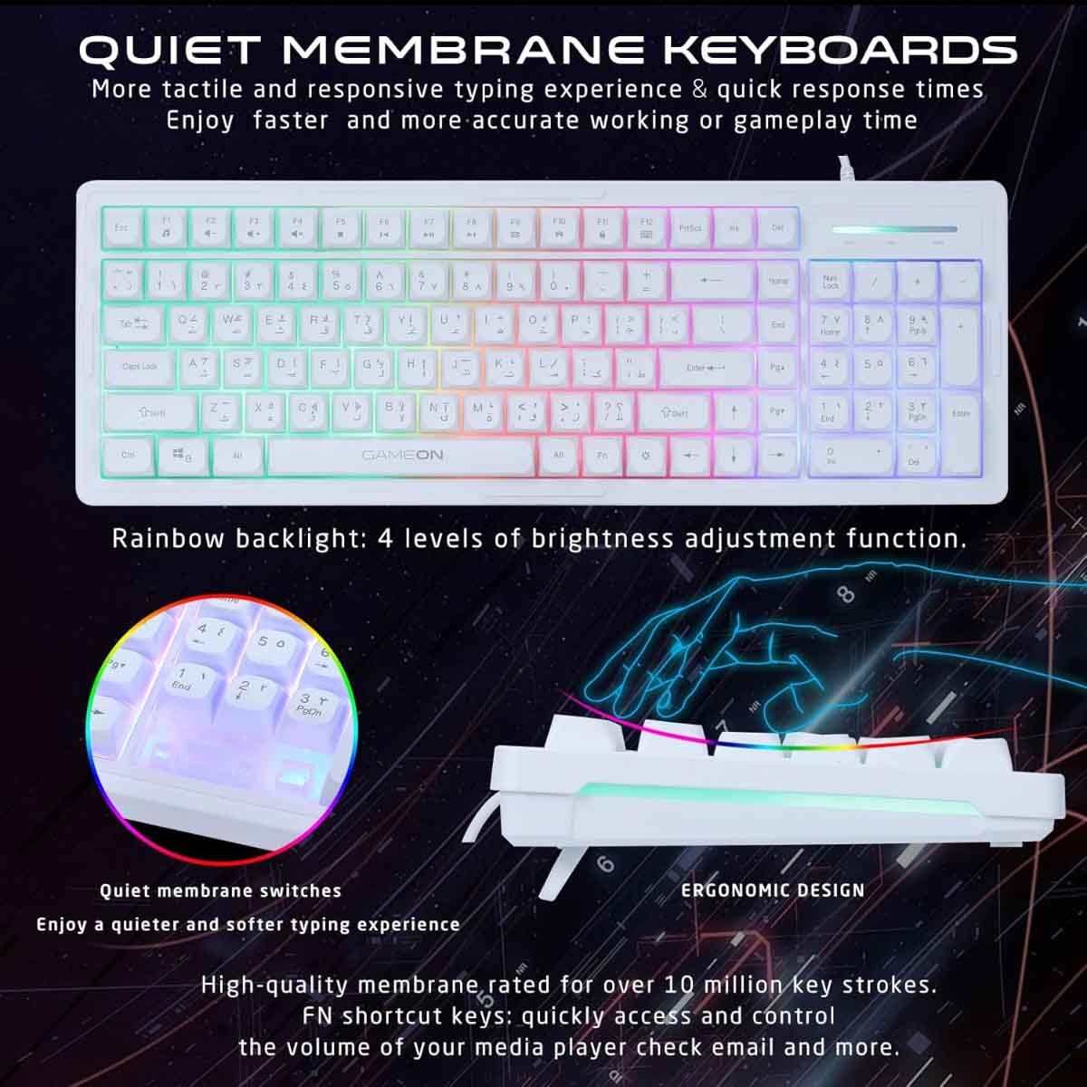 جيم أون باقة ألعاب متكاملة GO-CYPHERW-XL باللون الأبيض