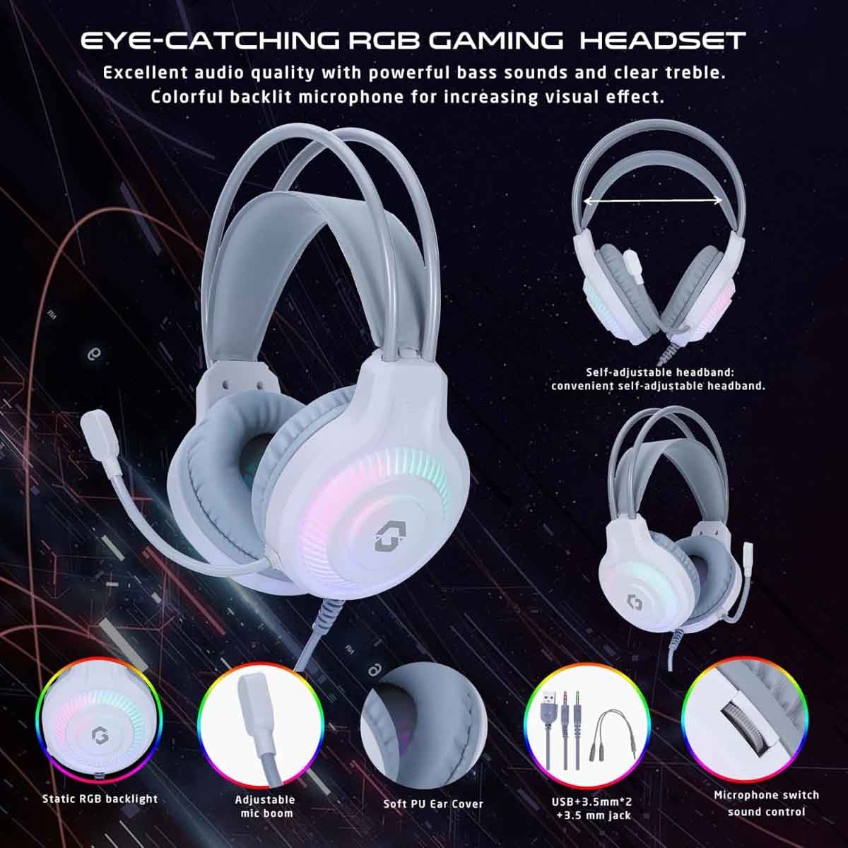 جيم أون باقة ألعاب متكاملة GO-CYPHERW-XL باللون الأبيض