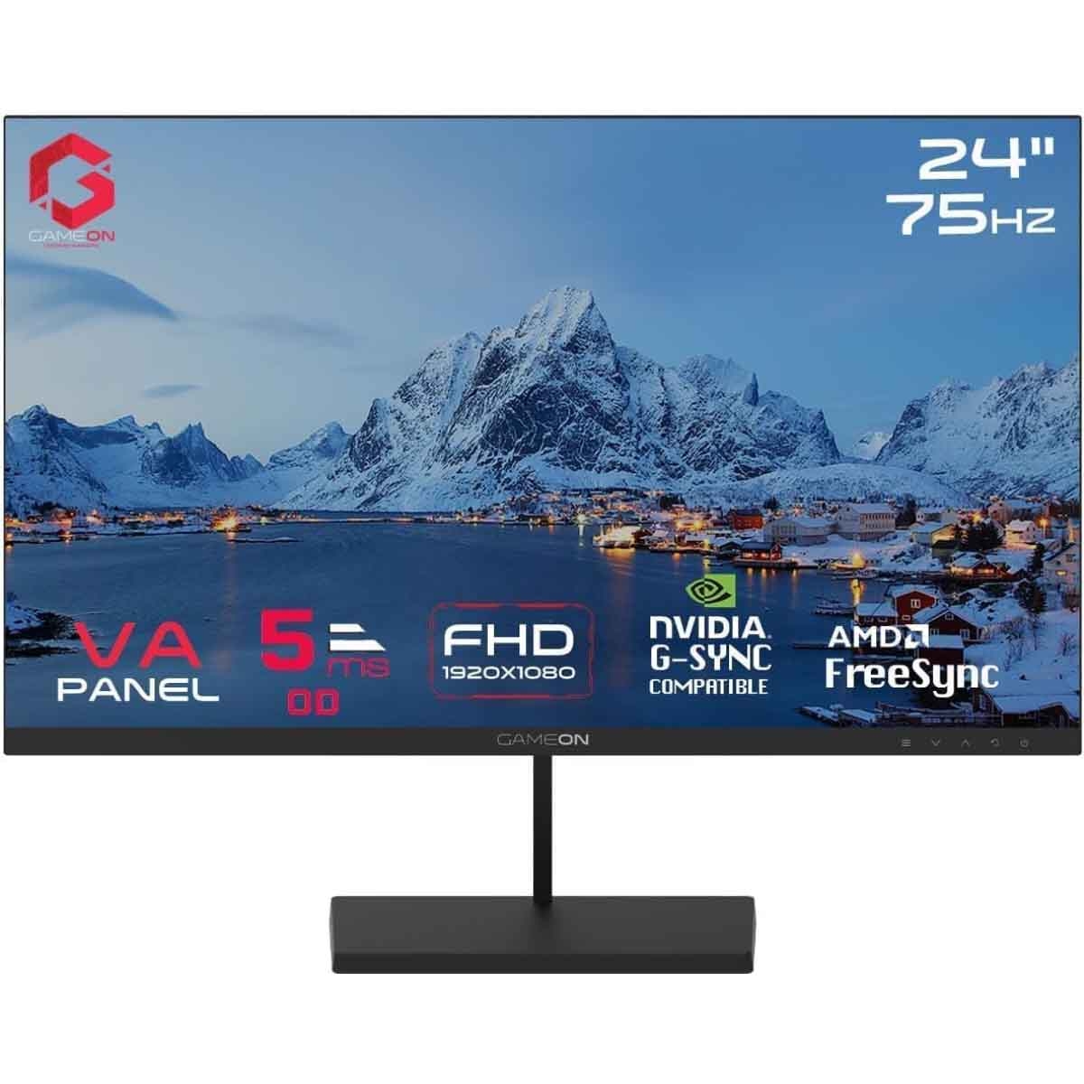 جيم أون شاشة ألعاب FHD بحجم 24" 75Hz VA سوداء موديل GB24F75