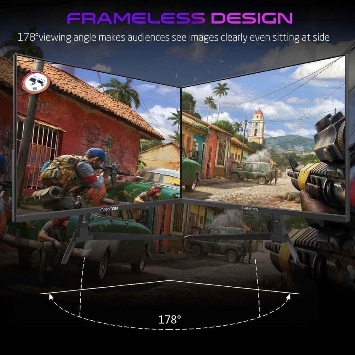 جيم أون شاشة ألعاب QHD بحجم 24" 180Hz IPS سوداء موديل GOAE24QHD180IPS