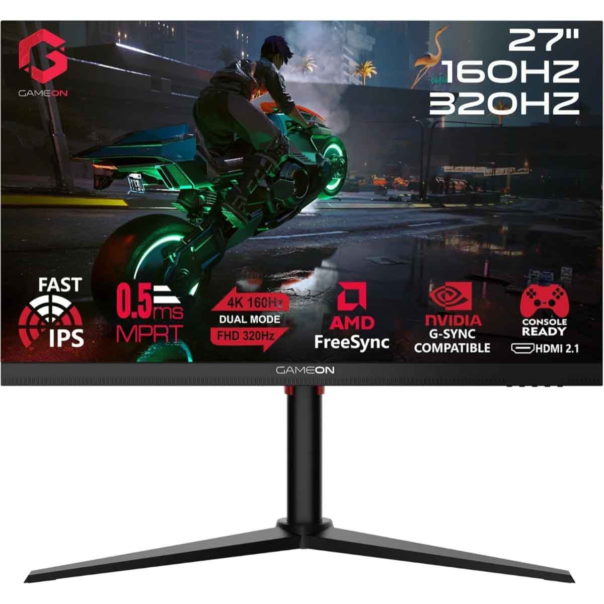 جيم أون شاشة ألعاب 4K UHD بحجم 27" 320Hz Fast IPS سوداء